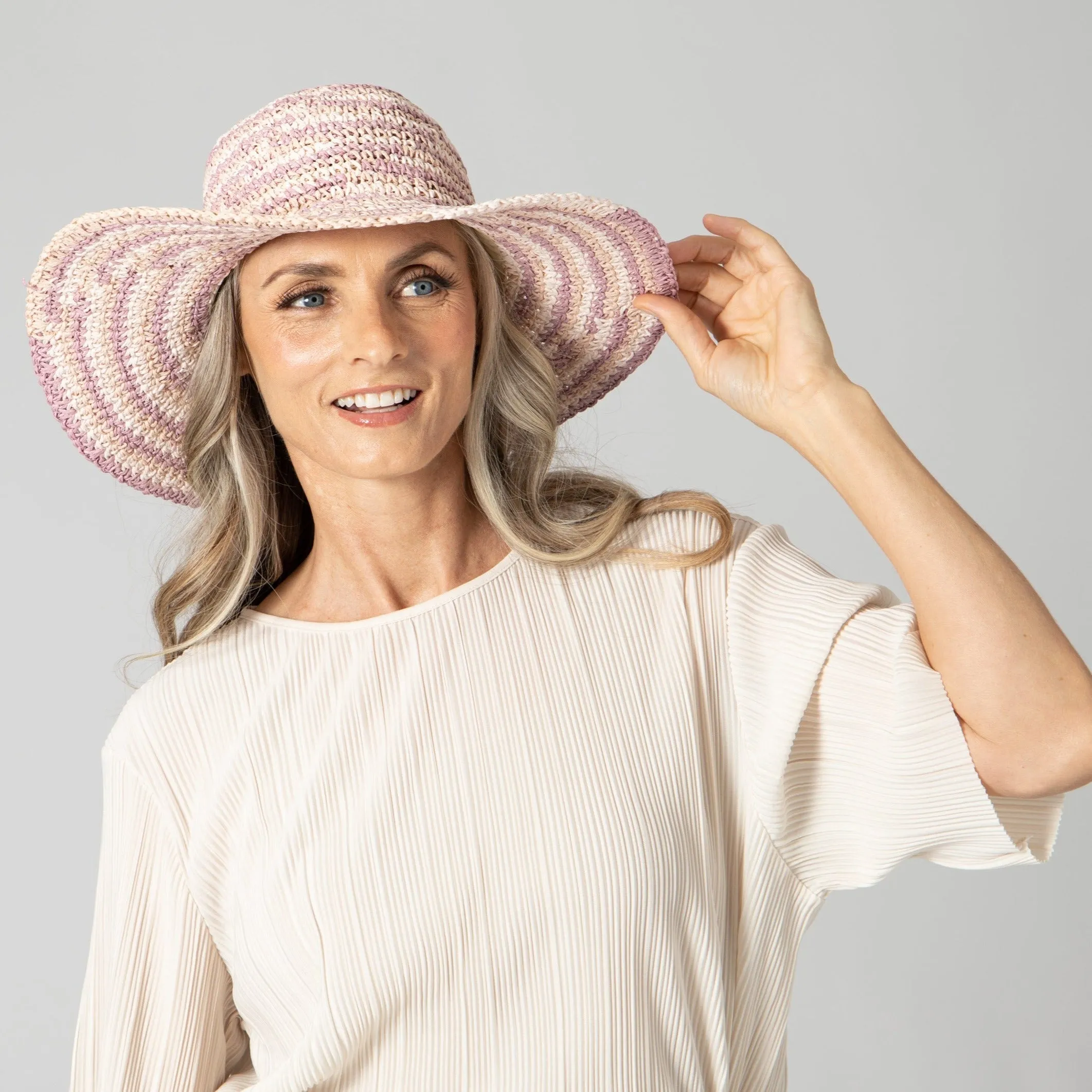 Women's Space Dye Crochet Sun Hat (PBM3021)