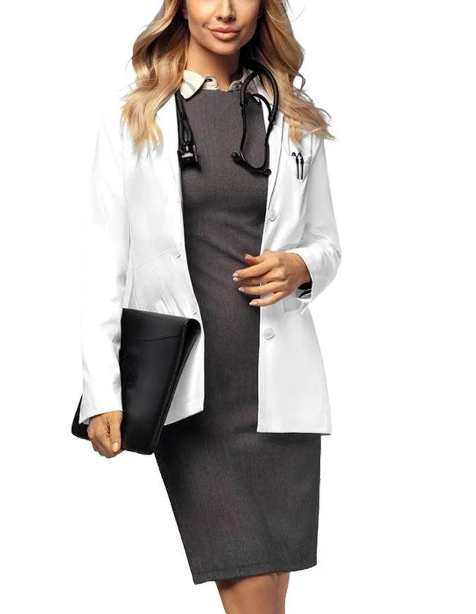 WonderWink Slate Women's Welt Pocket Lab Coat