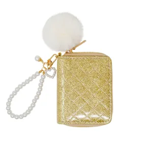 Zomi Gems Sparkle Pearl Strap Wallet - Gold